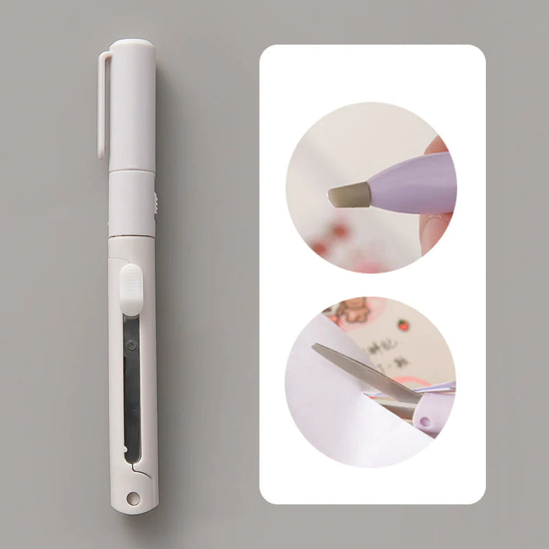 ✂️Mini Folding Pen Scissors Graving Knife for Kids👼-Buy 1 Get 1 Free