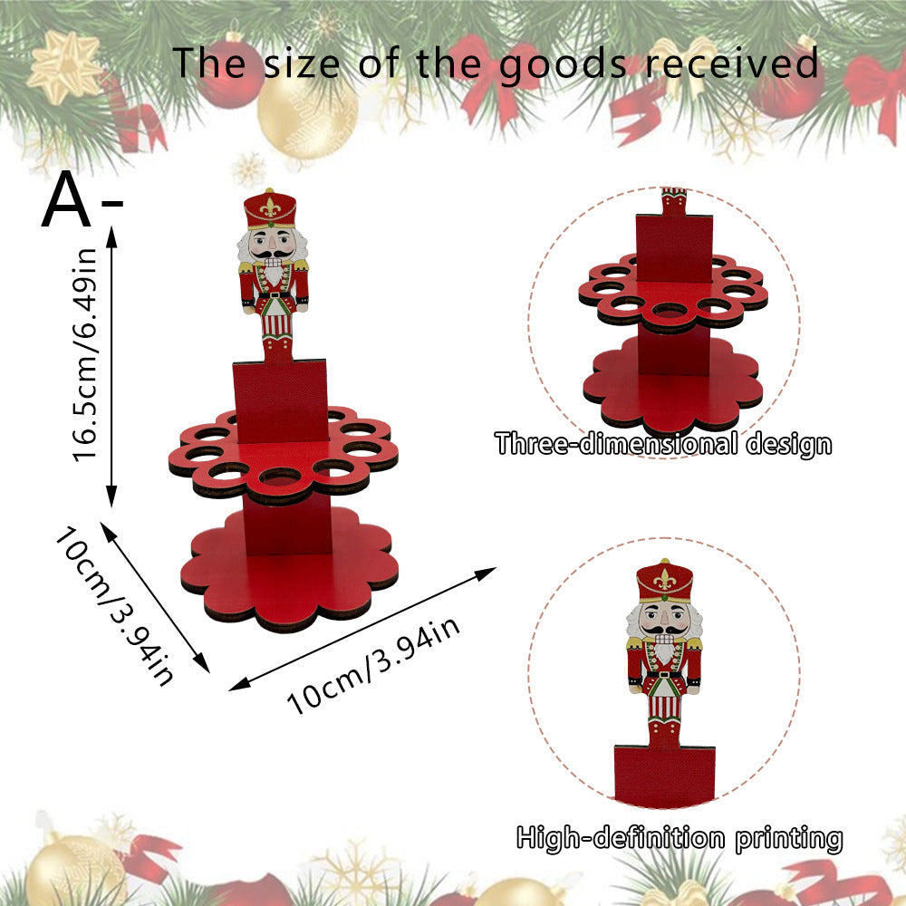 Christmas Tabletop Wooden Money Holder 🎁 Santa Snowman Christmas Tree Cash Roll Display Rack, Funny Christmas Gift for Family Friends