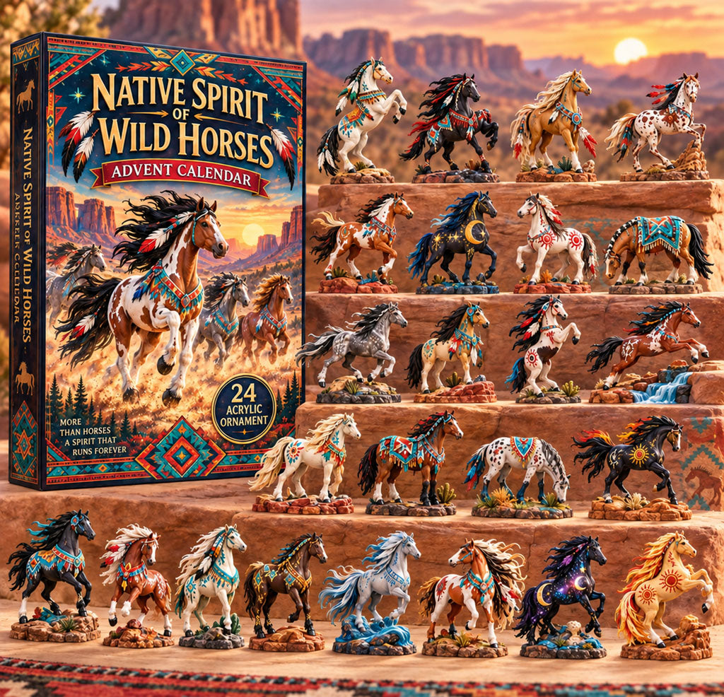 Spirit of Wild Horses Advent Calendar 2026 - 24-Day Festive Countdown, Acrylic Charms Blind Box