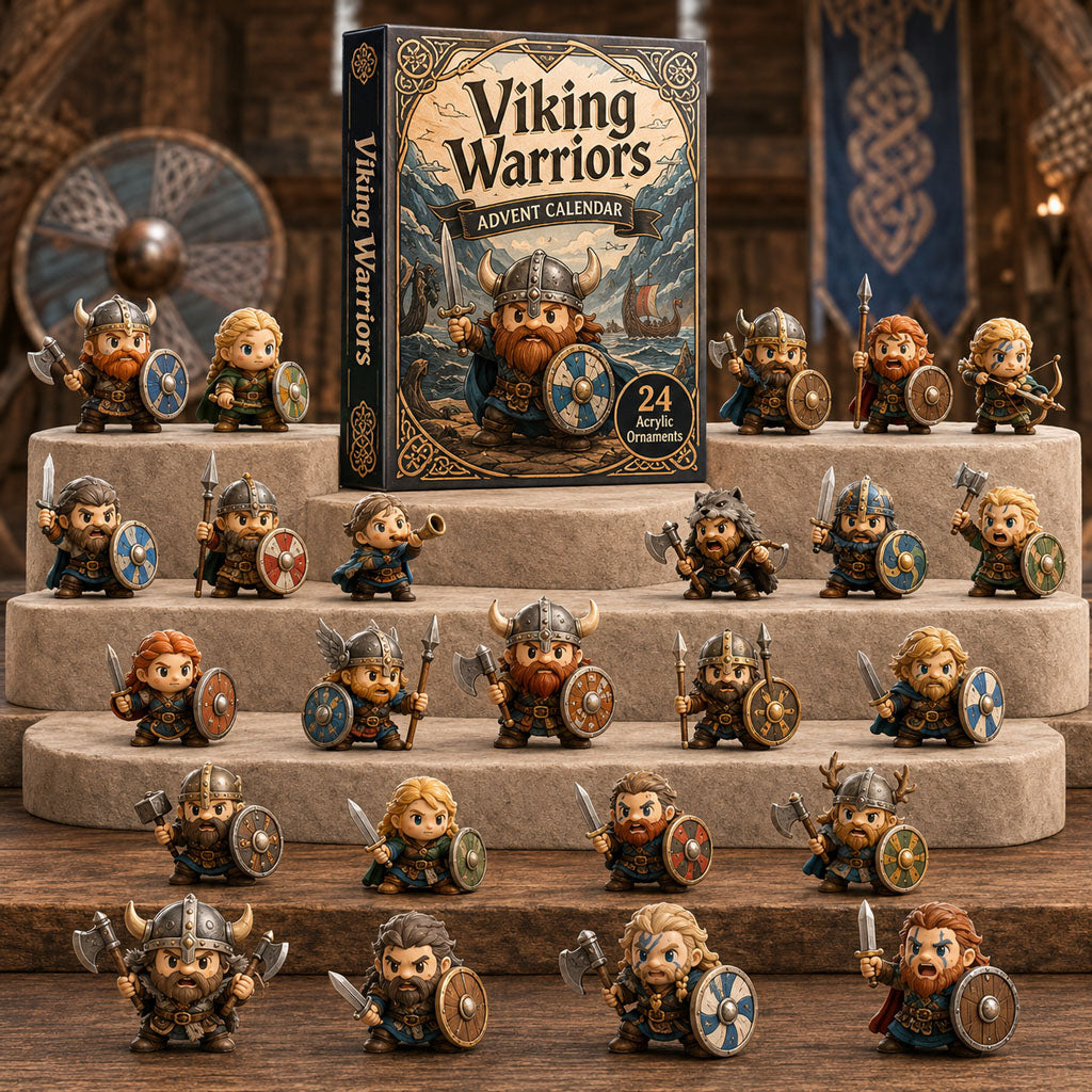 Viking Warriors Advent Calendar 2026 - 24-Day Festive Countdown, Acrylic Charms Blind Box