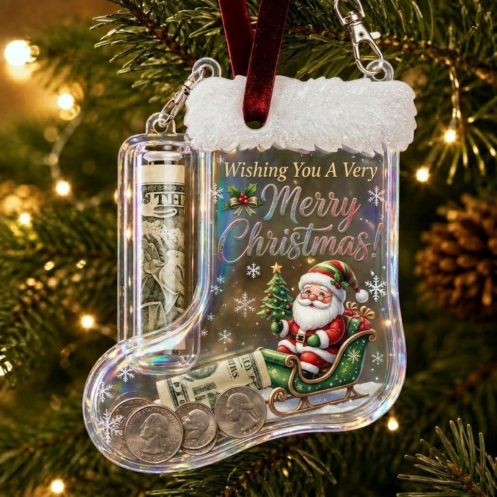 Christmas Stocking Money Holder Ornament