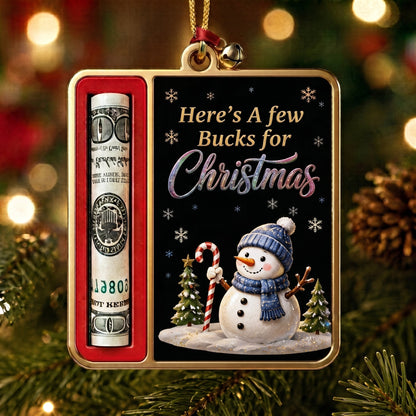 🎄 Christmas Money Holder Ornament – "A Few Bucks From Santa" Cash Gift Card 💰✨