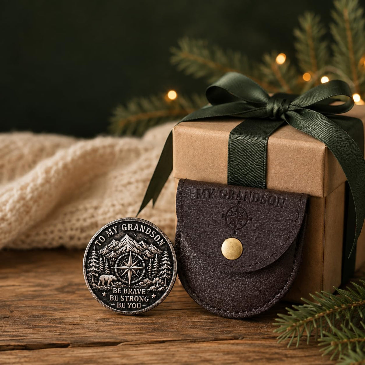 Grandchildren Pocket Hug Coin – Inspirational Keepsake Gift from Grandma & Grandpa