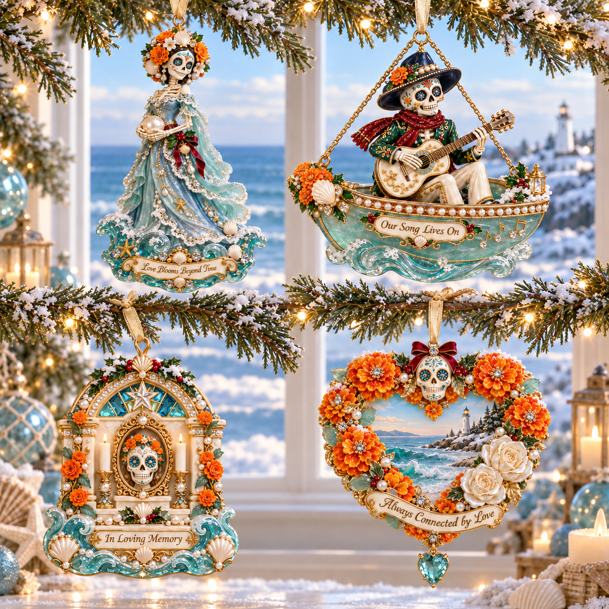 Ocean-Themed Day of the Dead Hanging Decoration