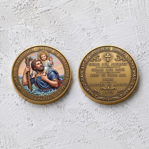 🔥Saint Christopher Protection Challenge Coin