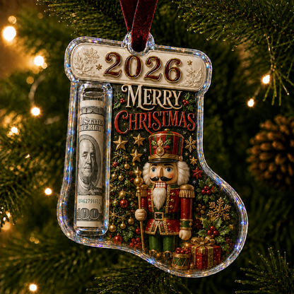 🎅 Cash Clip Christmas Tree Ornament – Novelty Holiday Money Gift Clip