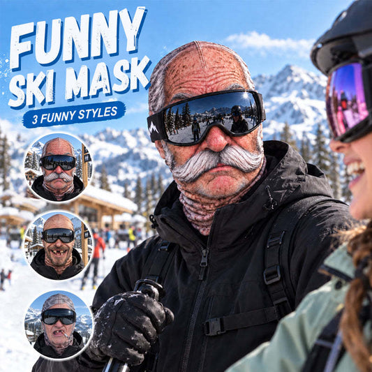 Fleece-lined Funny Old Man Ski Face Mask