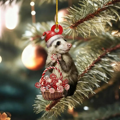 🔥Opossum Christmas Ornament