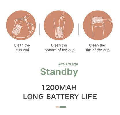 👼🧴Baby bottle companion - Silicone Electric Bottle Washer💦