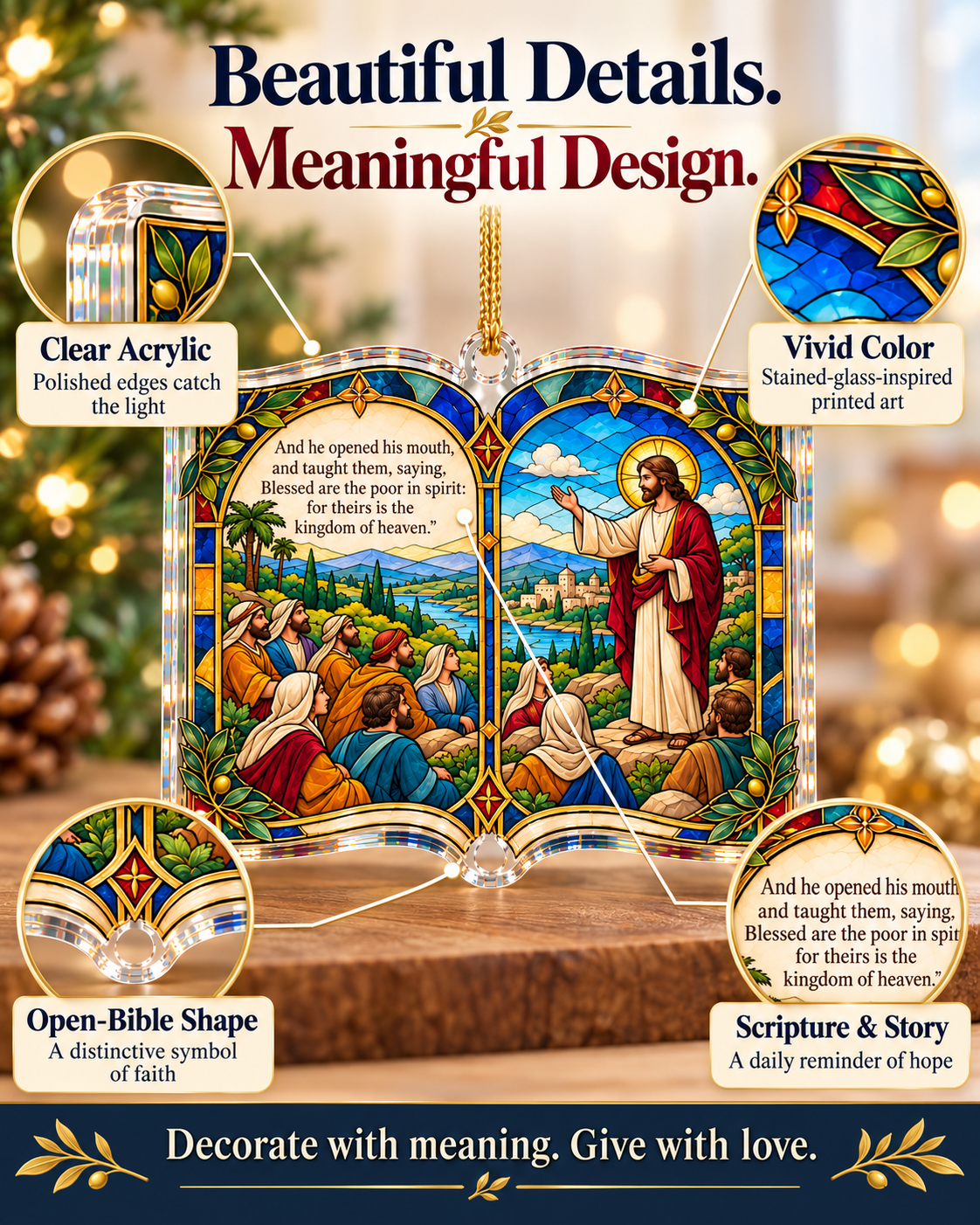 📖 Stories of Faith — Bible Story Acrylic Ornaments Collection