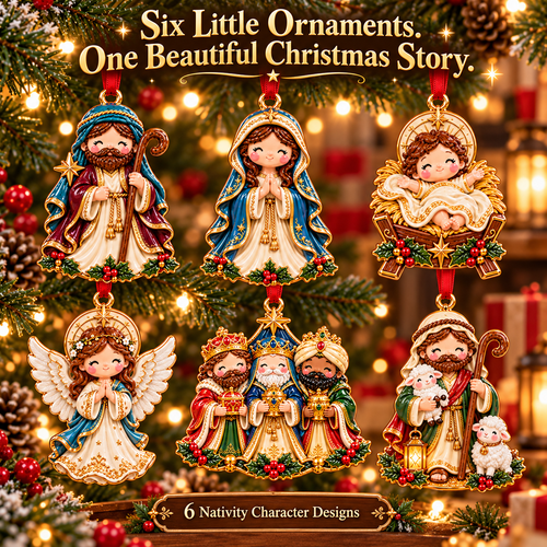 🎁 50% OFF Today! 🎄 Nativity Characters Christmas Ornaments