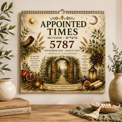 📅Biblical Hebrew Calendar 2026-2027 Appointed Times Wall Calendar | Feast Days, Hebrew Dates and Shabbat