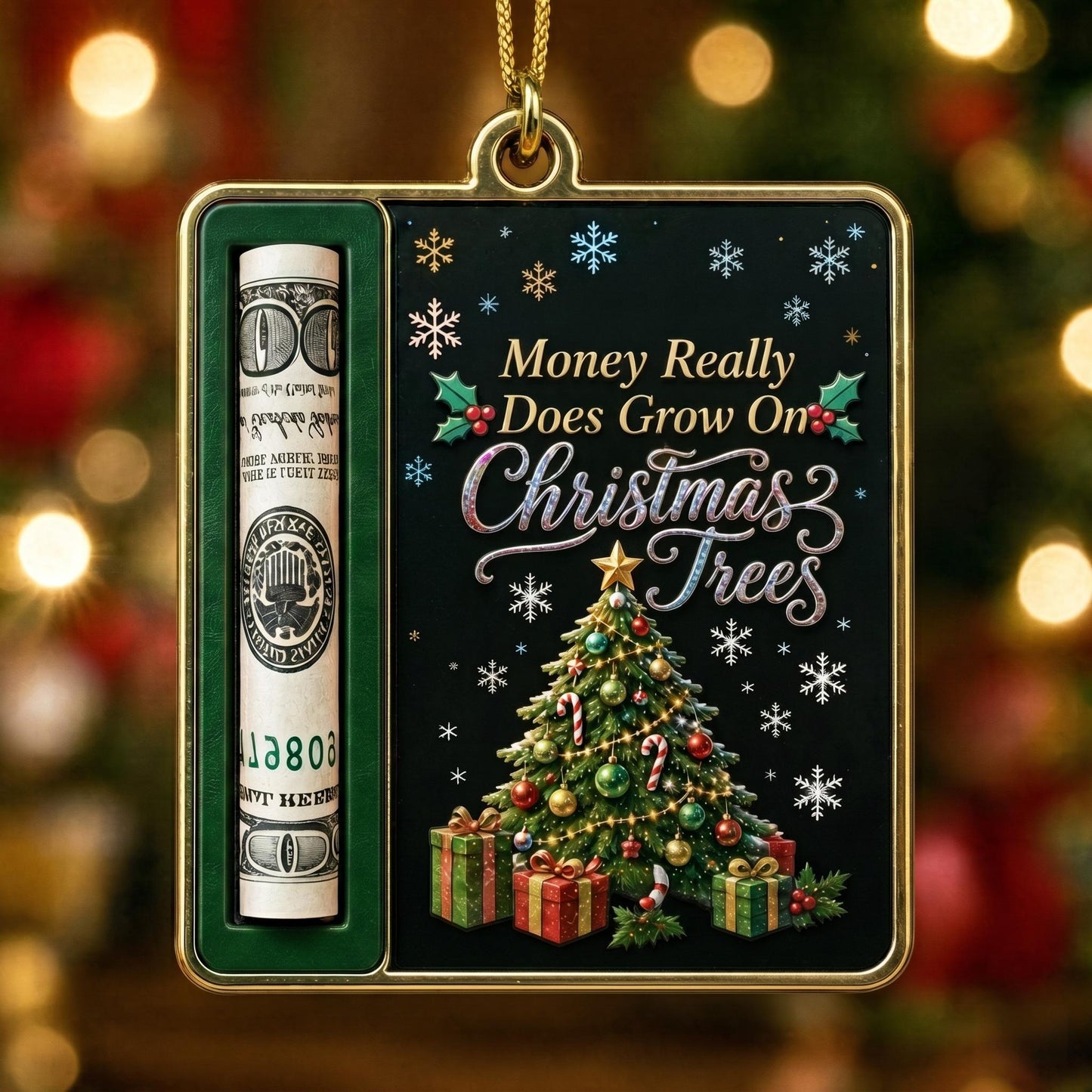 🎄 Christmas Money Holder Ornament – "A Few Bucks From Santa" Cash Gift Card 💰✨
