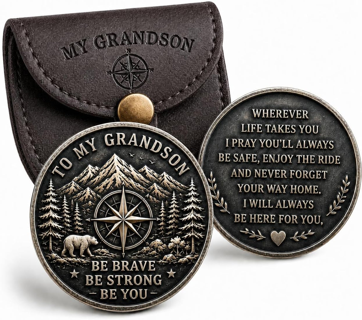 Grandchildren Pocket Hug Coin – Inspirational Keepsake Gift from Grandma & Grandpa