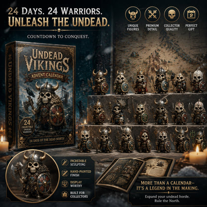 Undead Vikings Advent Calendar 2026 - 24-Day Festive Countdown, Acrylic Charms Blind Box