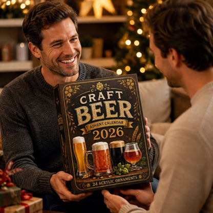 Craft Beer Advent Calendar 2026 - 24-Day Festive Countdown, Acrylic Charms Blind Box