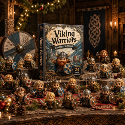 Viking Warriors Advent Calendar 2026 - 24-Day Festive Countdown, Acrylic Charms Blind Box