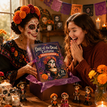 Day of the Dead Costume Advent Calendar 2026 - 24-Day Festive Countdown, Acrylic Charms Blind Box