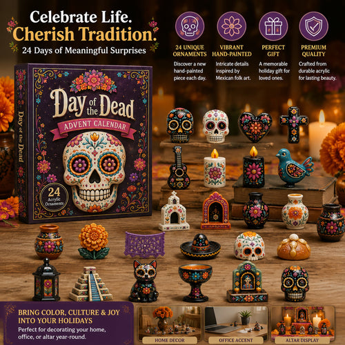 Day of the Dead Advent Calendar 2026 - 24-Day Festive Countdown, Acrylic Charms Blind Box