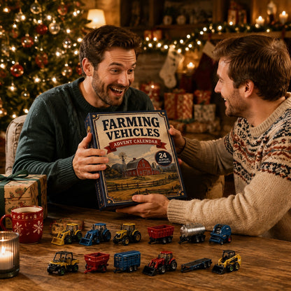 Farming Vehicles World Advent Calendar 2026 - 24-Day Festive Countdown, Acrylic Charms Blind Box