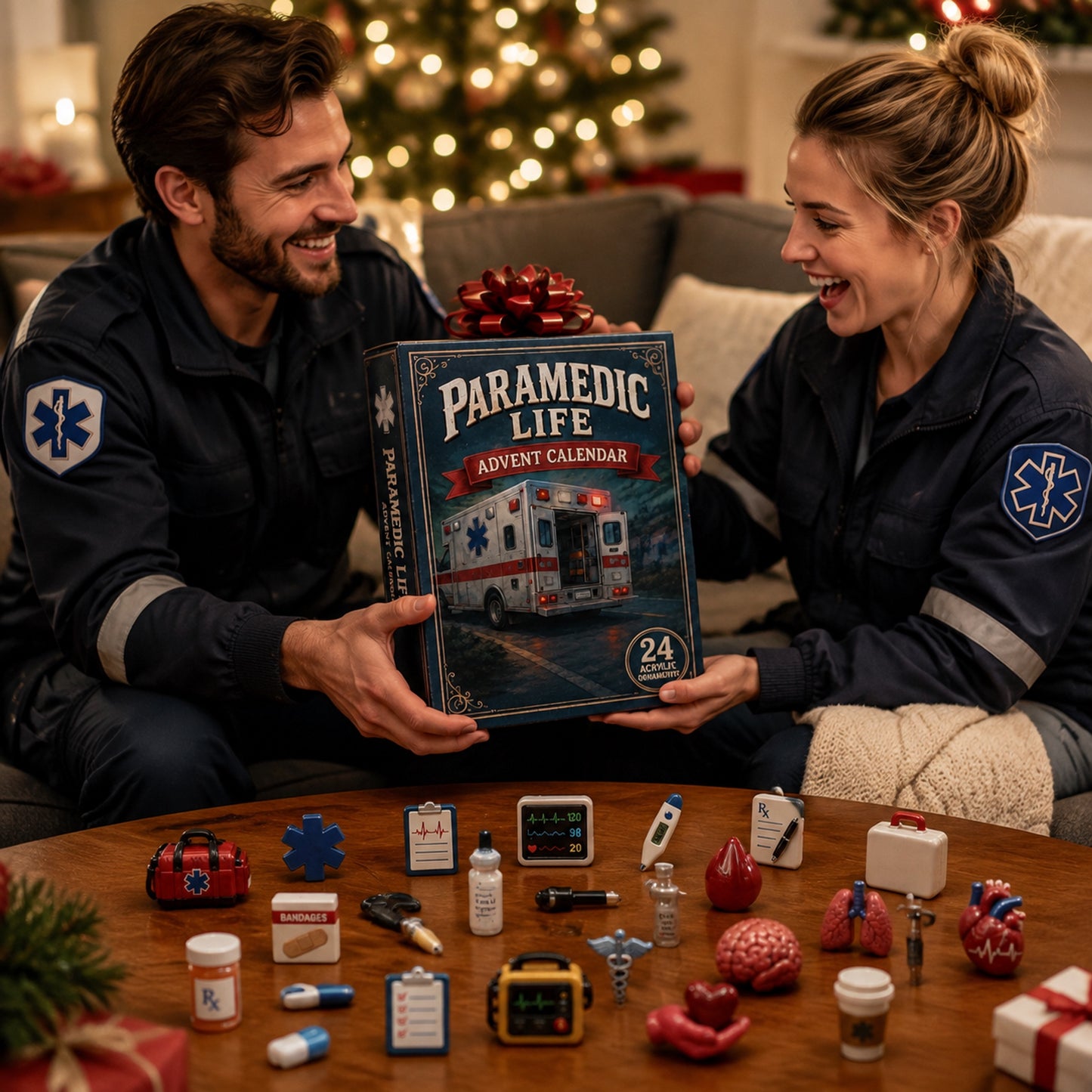 Paramedic Life Saver Advent Calendar 2026 - 24-Day Festive Countdown, Acrylic Charms Blind Box