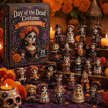 Day of the Dead Costume Advent Calendar 2026 - 24-Day Festive Countdown, Acrylic Charms Blind Box