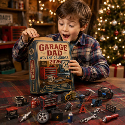 Garage Dad Advent Calendar 2026 - 24-Day Festive Countdown, Acrylic Charms Blind Box