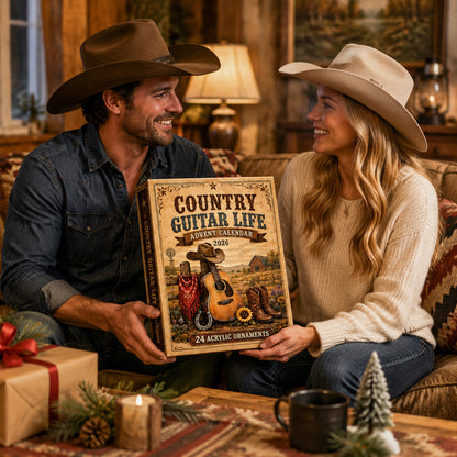 Country Guitar Life Advent Calendar 2026 - 24-Day Festive Countdown, Acrylic Charms Blind Box