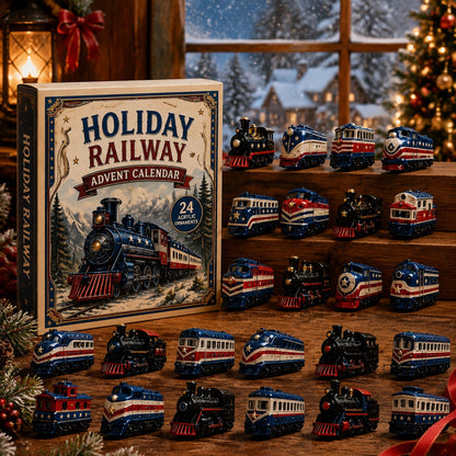 Holiday Railway Advent Calendar 2026 - 24-Day Festive Countdown, Acrylic Charms Blind Box