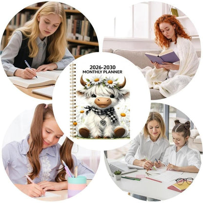 🐮 2026–2030 Highland Cow Monthly Planner 📚