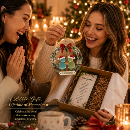 🎄 Best Friends Christmas Wreath Ornament