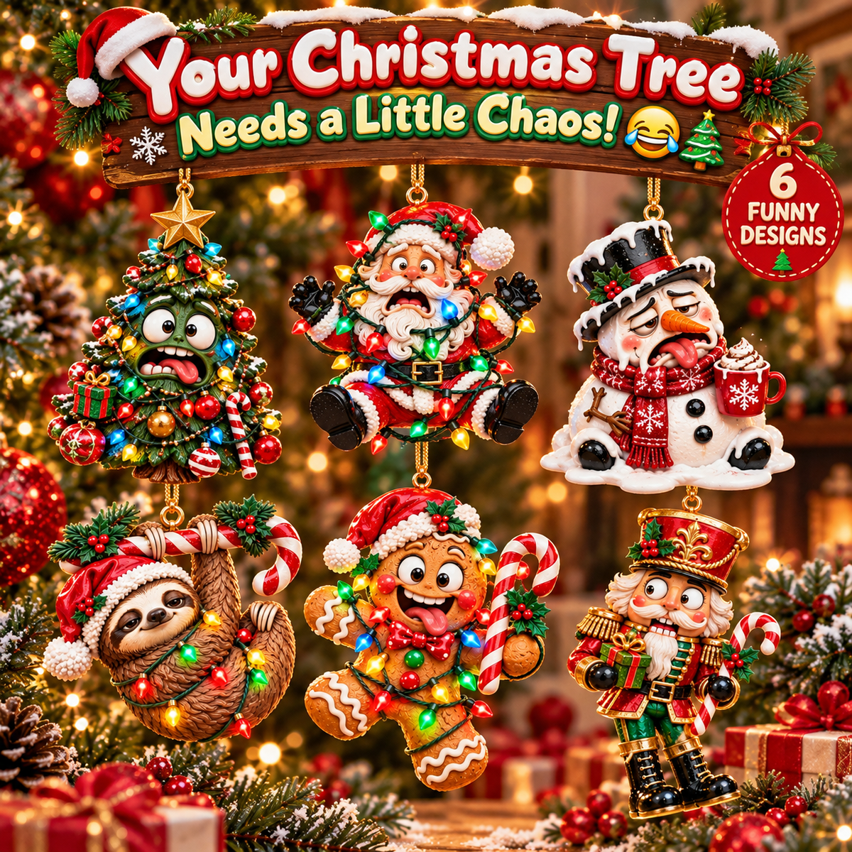 🔥 LIMITED TIME 50% OFF – 🎄😂 Funny Christmas Ornaments