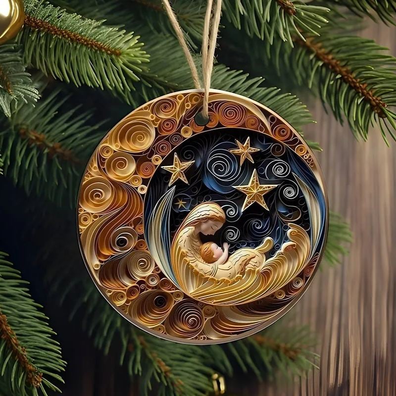Flat Quilling Christmas Ornaments