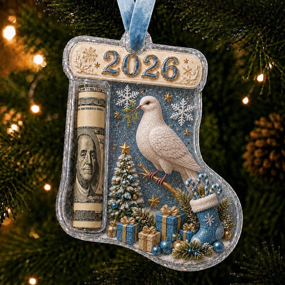 🎅 Cash Clip Christmas Tree Ornament – Novelty Holiday Money Gift Clip