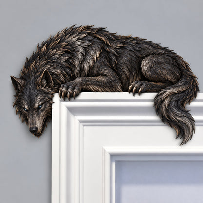 ⏳ Last Day 50% OFF – 🐉🔥 Sleeping Dragon Door Topper | Medieval Fantasy Dragon Guardian Wall Décor for Doorway, Gaming Room & Gothic Home 🏰✨