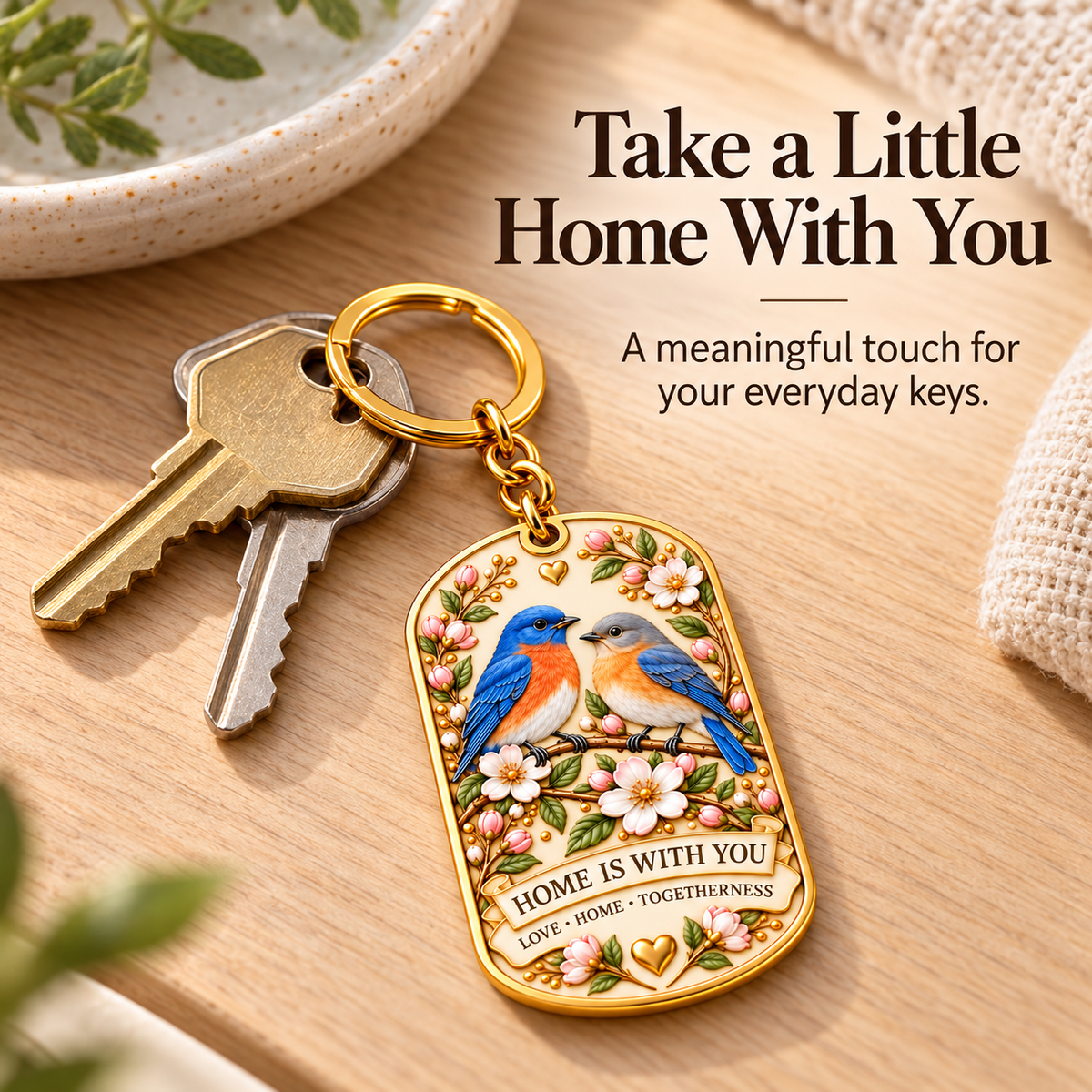 🕊️ "Feathered Messengers" Enamel Bird Keepsake Keychain | A Pocket-Sized Hug