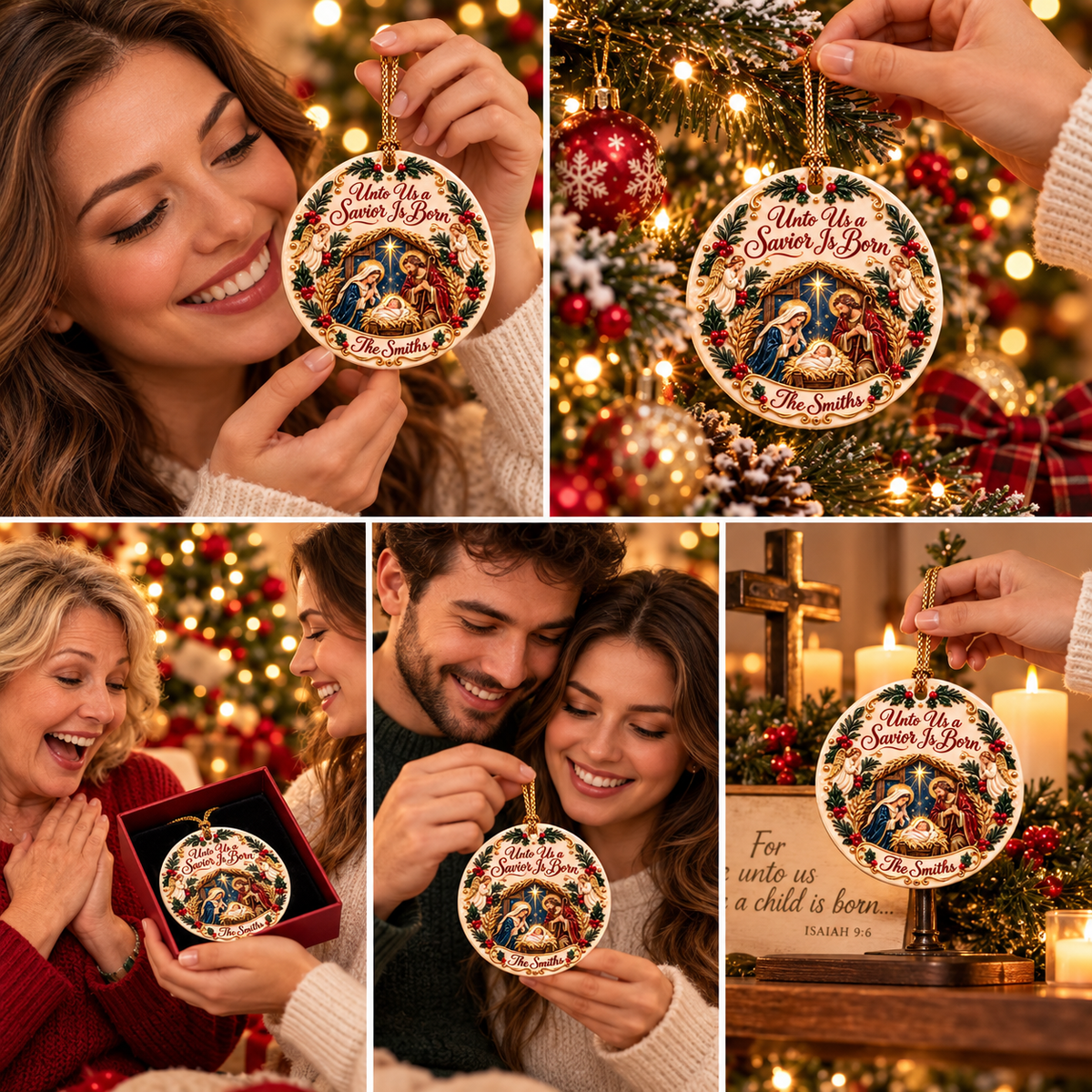 ✝️ Personalized Christian Ceramic Ornament
