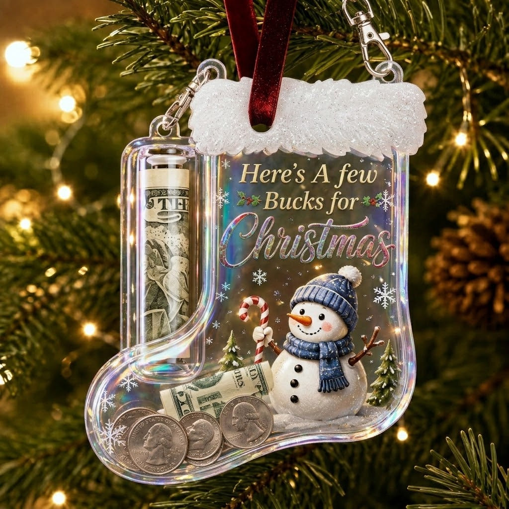 Christmas Stocking Money Holder Ornament