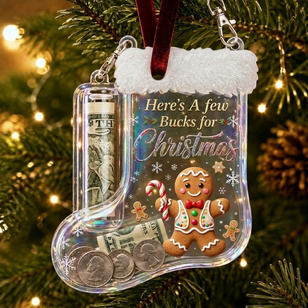 Christmas Stocking Money Holder Ornament
