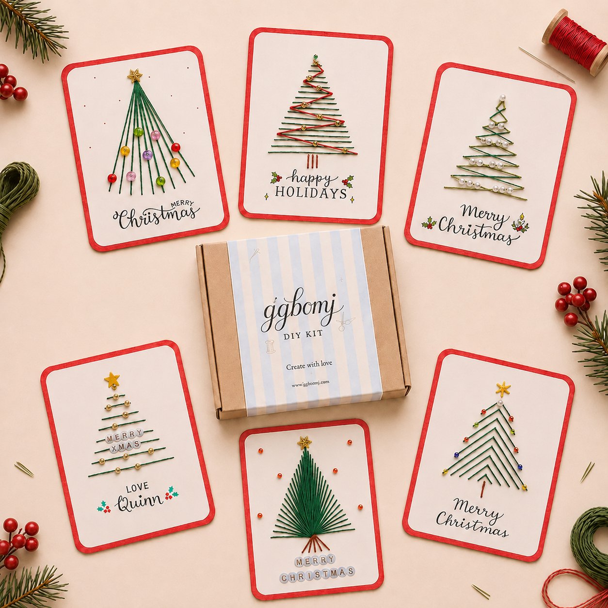 🎄 Merry Christmas Card DIY Kit