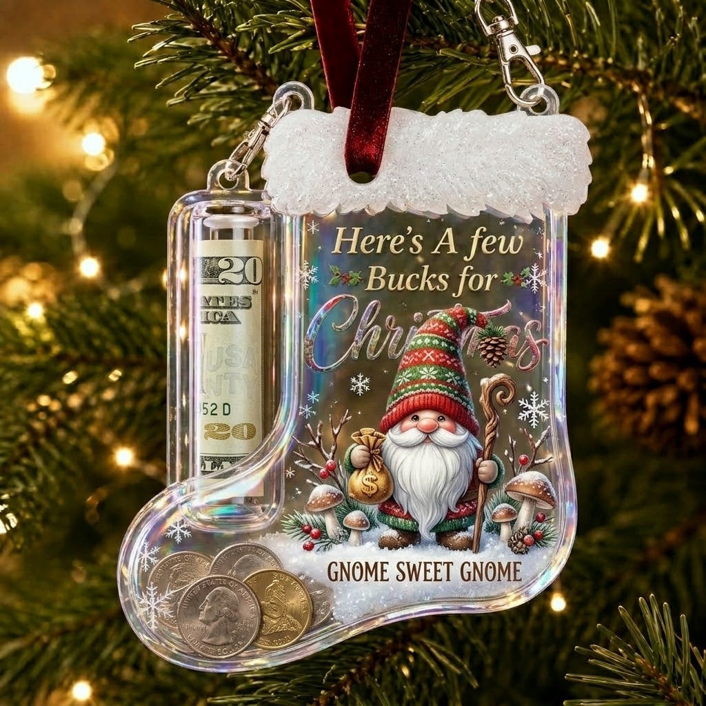 Christmas Stocking Money Holder Ornament