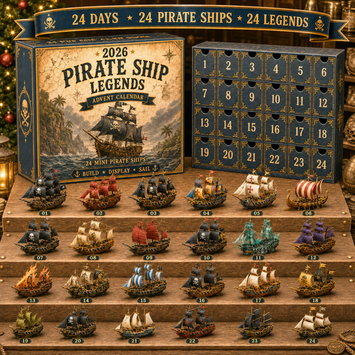 ⏳ Last Day 49% OFF – 🏴‍☠️⛵ Pirate Ship Legends Advent Calendar 2026 | 24 Days of High-Seas Adventure with 24 Unique Mini Pirate Ships 🎄🎁