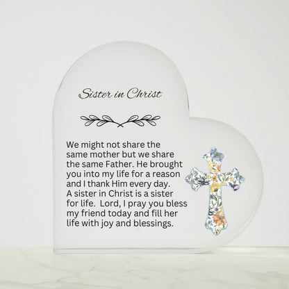 Encourage Imprinted Heart Ornaments Christian Friends Religious Gifts