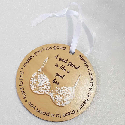 Best Friends Are Like Bras Christmas Gift Charms