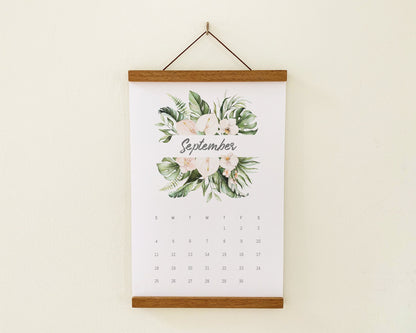 ❤Hot Sale 49% Off❤Beautiful Tropical  Leaf Yearly Calendar 2024, Wall Calendar, Annual Calendar