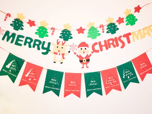 🎄Hot Sale 30% Off🎄 High-Quality Felt Christmas Wall Decoration Flags
