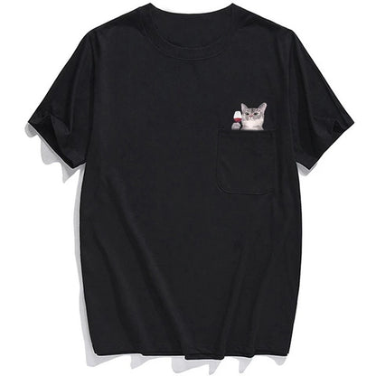 Hidden Middle Finger Signed Funny Cat Printed T-Shirt（Buy 2 Free Shipping）