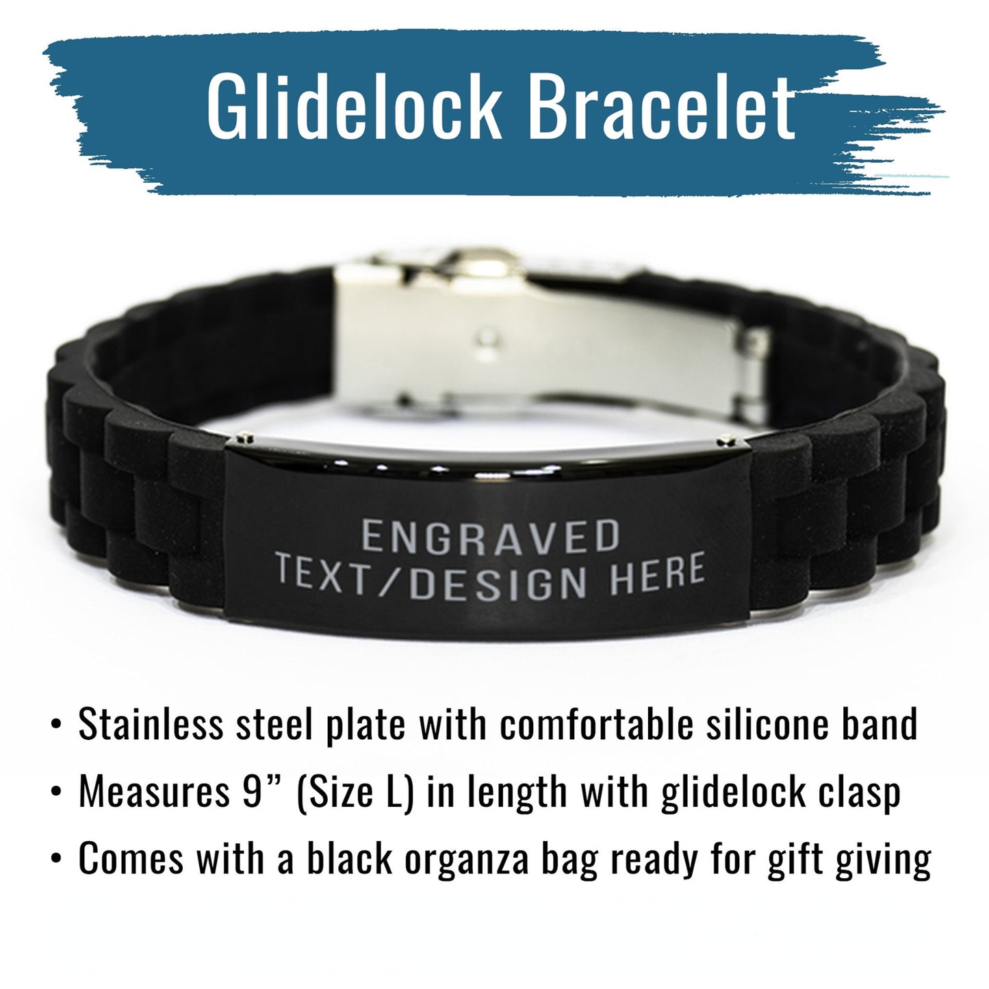 ❤"I Will Carry You With Me"- Personalized Engraved Memorial Bracelet