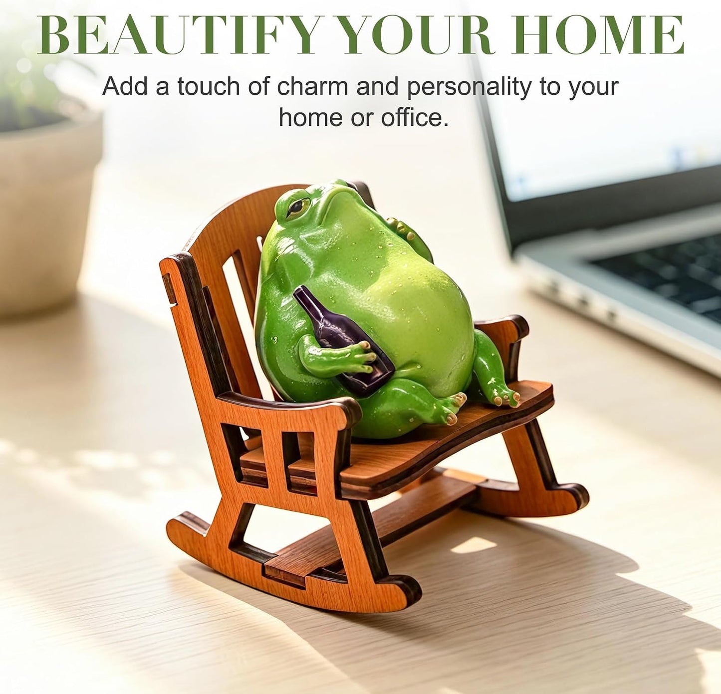 Mini Frog Figurines – Whimsical Frog Decor for Shelf, Desk & Home
