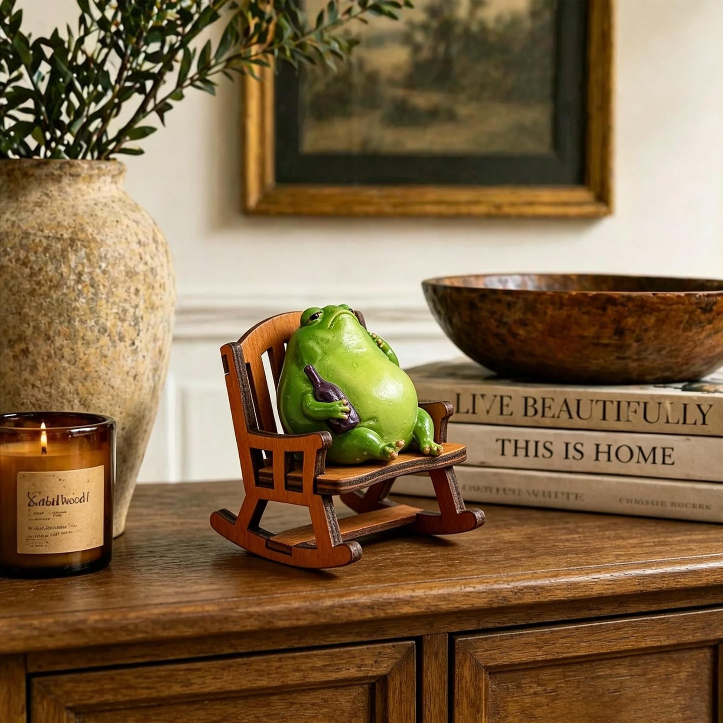 Mini Frog Figurines – Whimsical Frog Decor for Shelf, Desk & Home